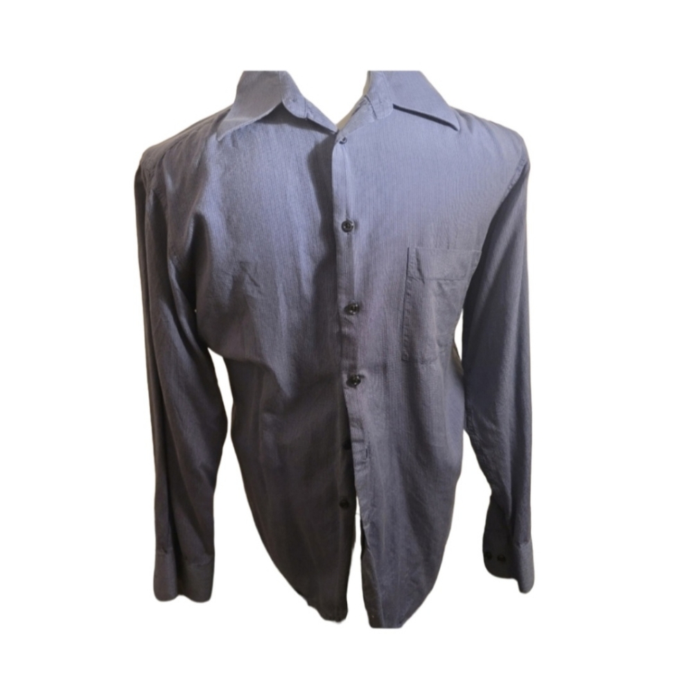 Alfani Mens Silk Dress Shirt Size Medium